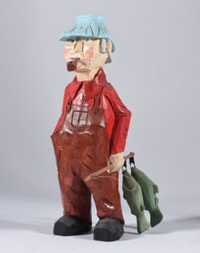 Clyde Herrmann Folk Art Carving Merser, PA