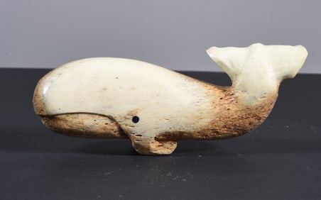 Inuit Carved Whale Bone Whale