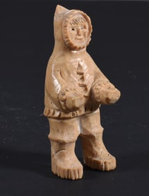 Inuit Carved Whale Bone Figure