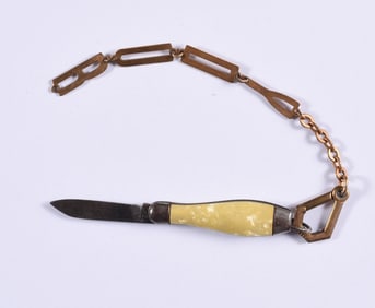 Vintage Pocket Knife with Watch Fob
