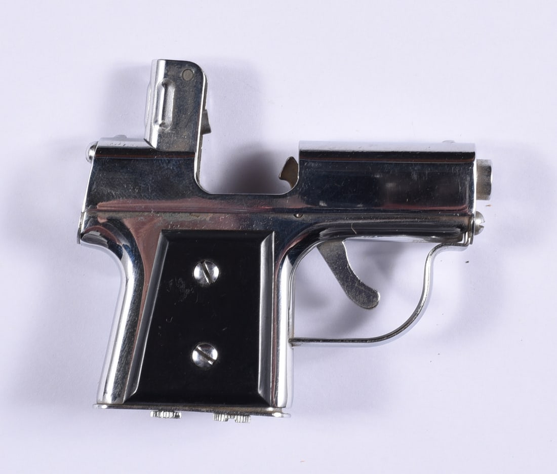 Vintage Pistol Lighter: all items are from an attic trunk. The second trunk taken out of an attic and displayed for auction. All items are small 1" to 3". We can ship items in a 6" box and fit as many as we can for aroun $10