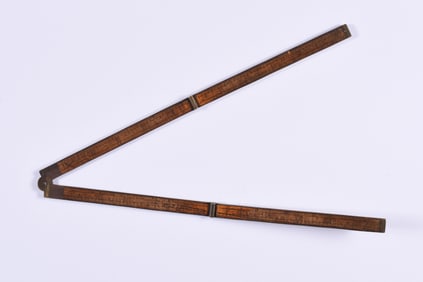 Vintage Wooden Folding Ruler