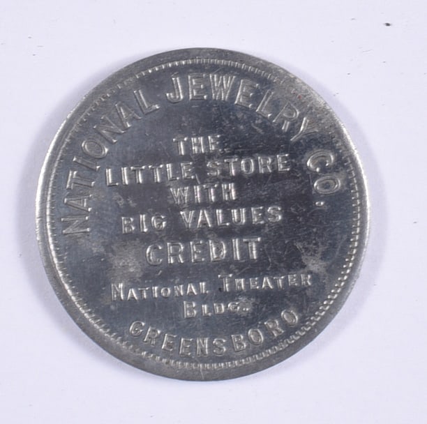 Greensboro North Carolina National Jewelry Coin: all items are from an attic trunk. The second trunk taken out of an attic and displayed for auction. All items are small 1" to 3". We can ship items in a 6" box and fit as many as we can for aroun $10