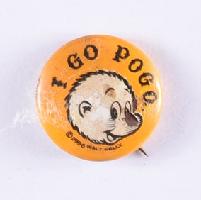 Vintage 1956 I GO POGO Pin Back Button