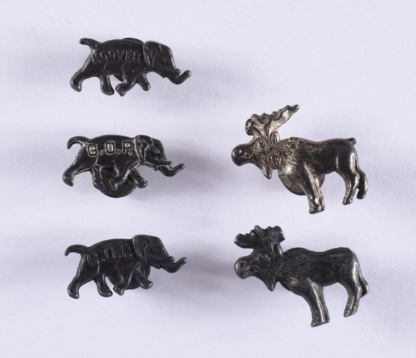 Herbert Hoover Campaign Pin and GOP Pins ca. 1930 (1 of 2)