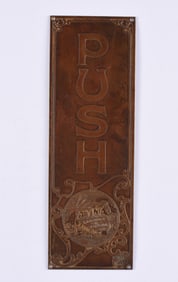 Antique Door Push Atna Cabinet and Fixture Co. Door Push