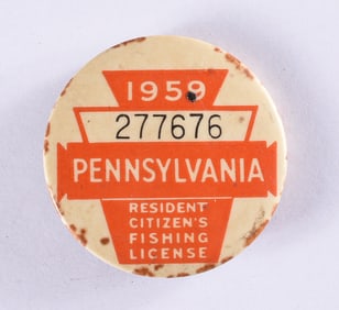 1960 Pennsylvania Fishing License