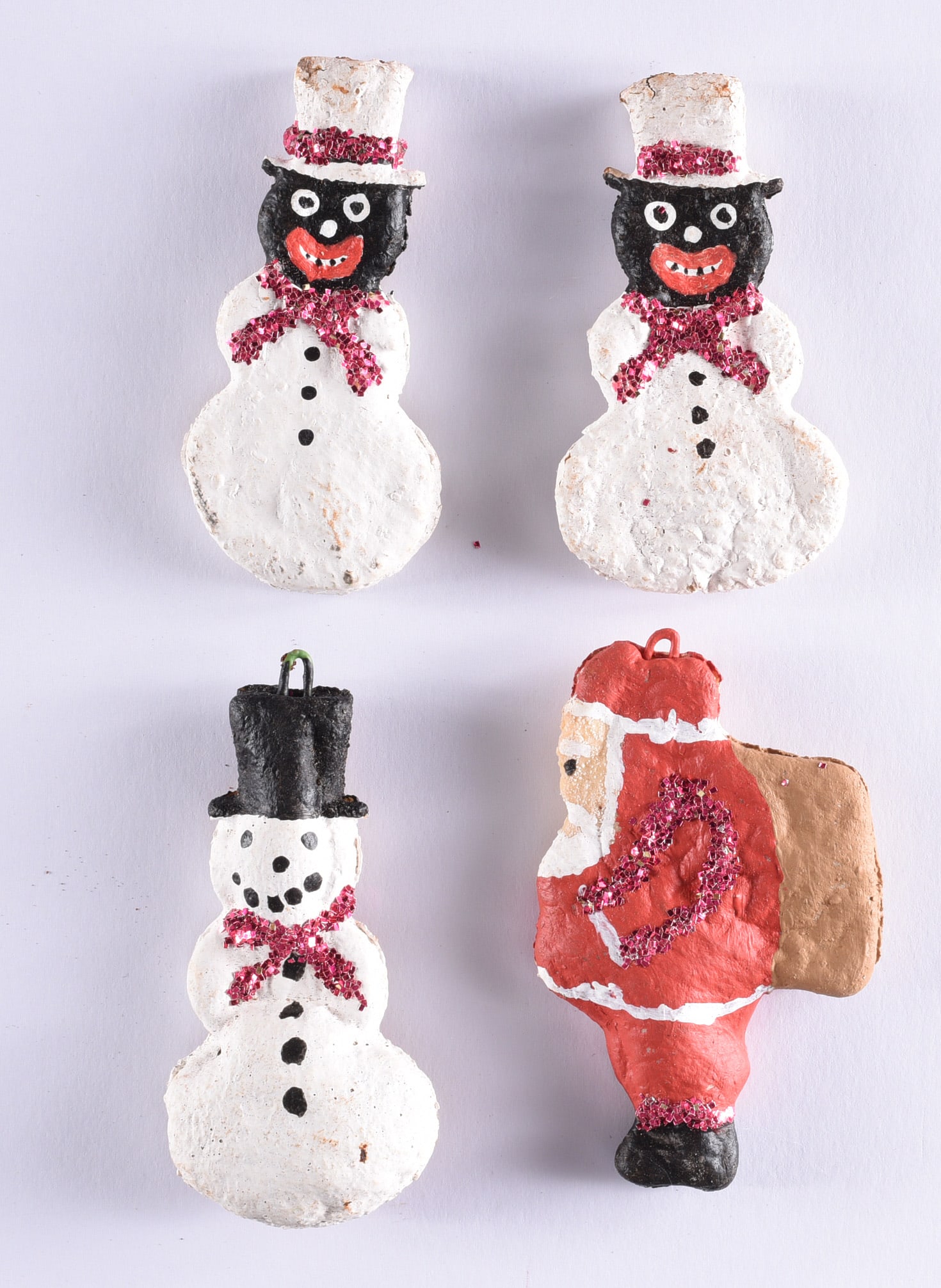 Vintage Christmas Ornaments: all items are from an attic trunk. The second trunk taken out of an attic and displayed for auction. All items are small 1" to 3". We can ship items in a 6" box and fit as many as we can for aroun $10