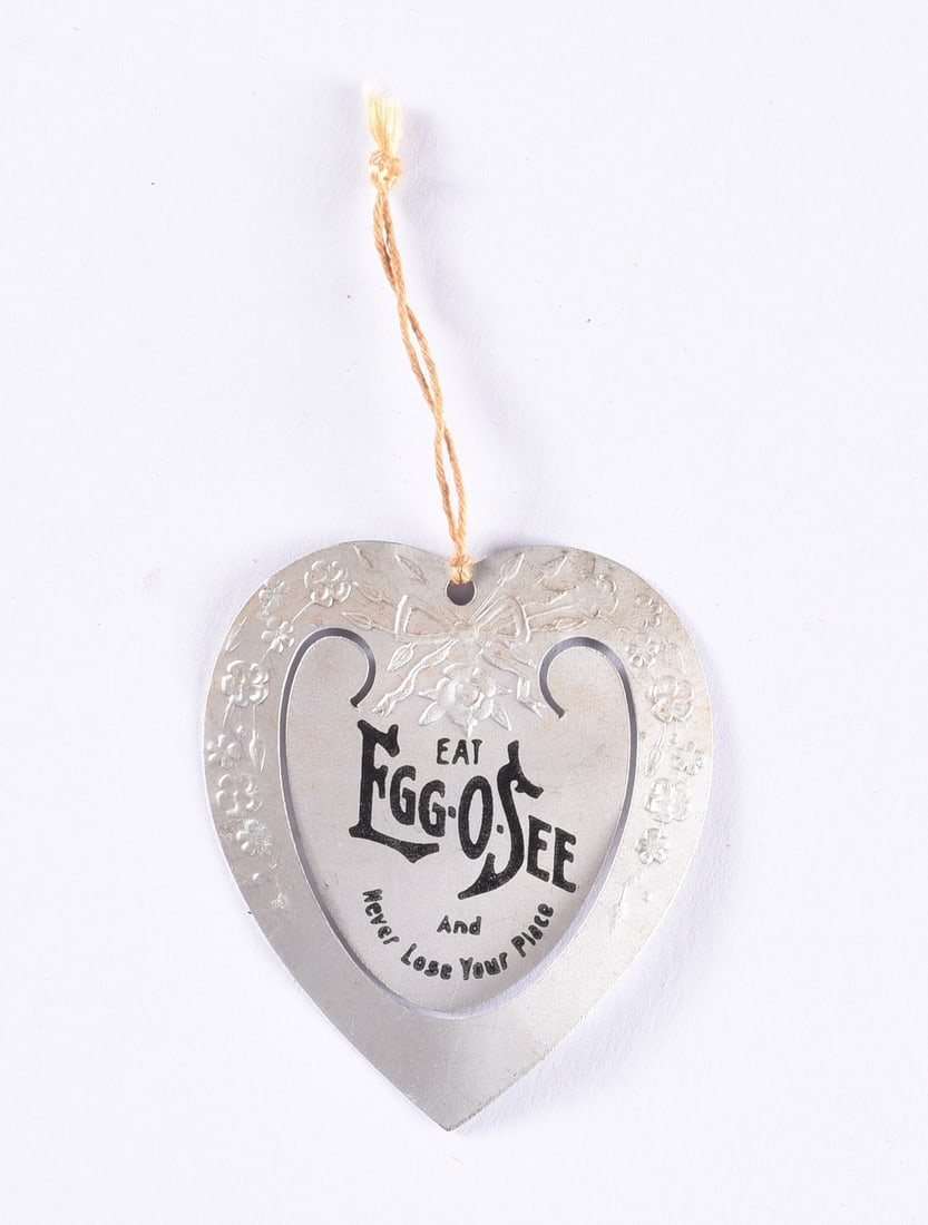 Egg O See Advertising Heart: all items are from an attic trunk. The second trunk taken out of an attic and displayed for auction. All items are small 1" to 3". We can ship items in a 6" box and fit as many as we can for aroun $10