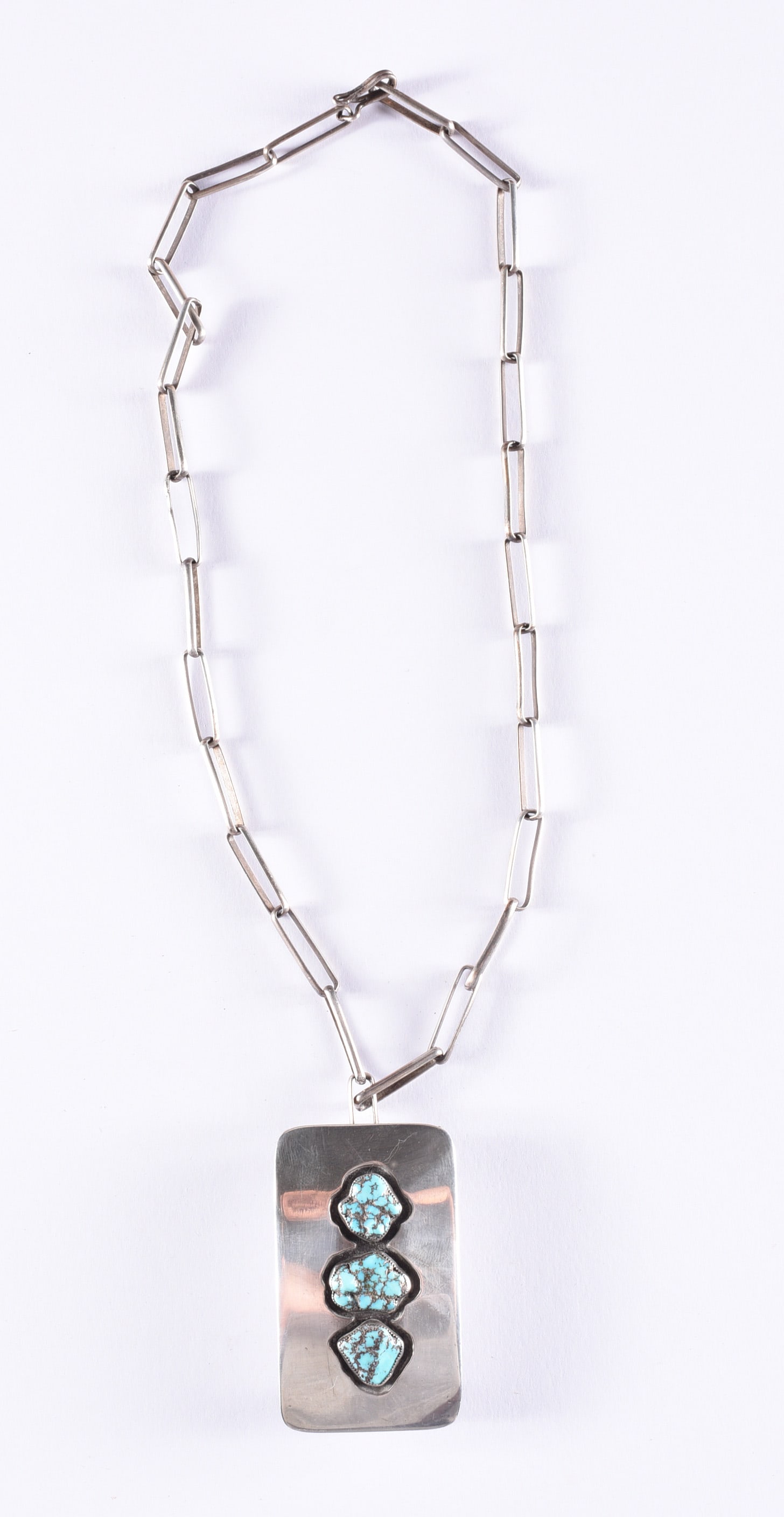 Terquoise Silver Necklace: all items are from an attic trunk. The second trunk taken out of an attic and displayed for auction. All items are small 1" to 3". We can ship items in a 6" box and fit as many as we can for aroun $10