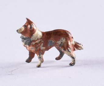 Antique Lead Painted Dog