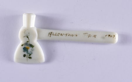 Milk Glass Hatchet Allentown Fair 1907
