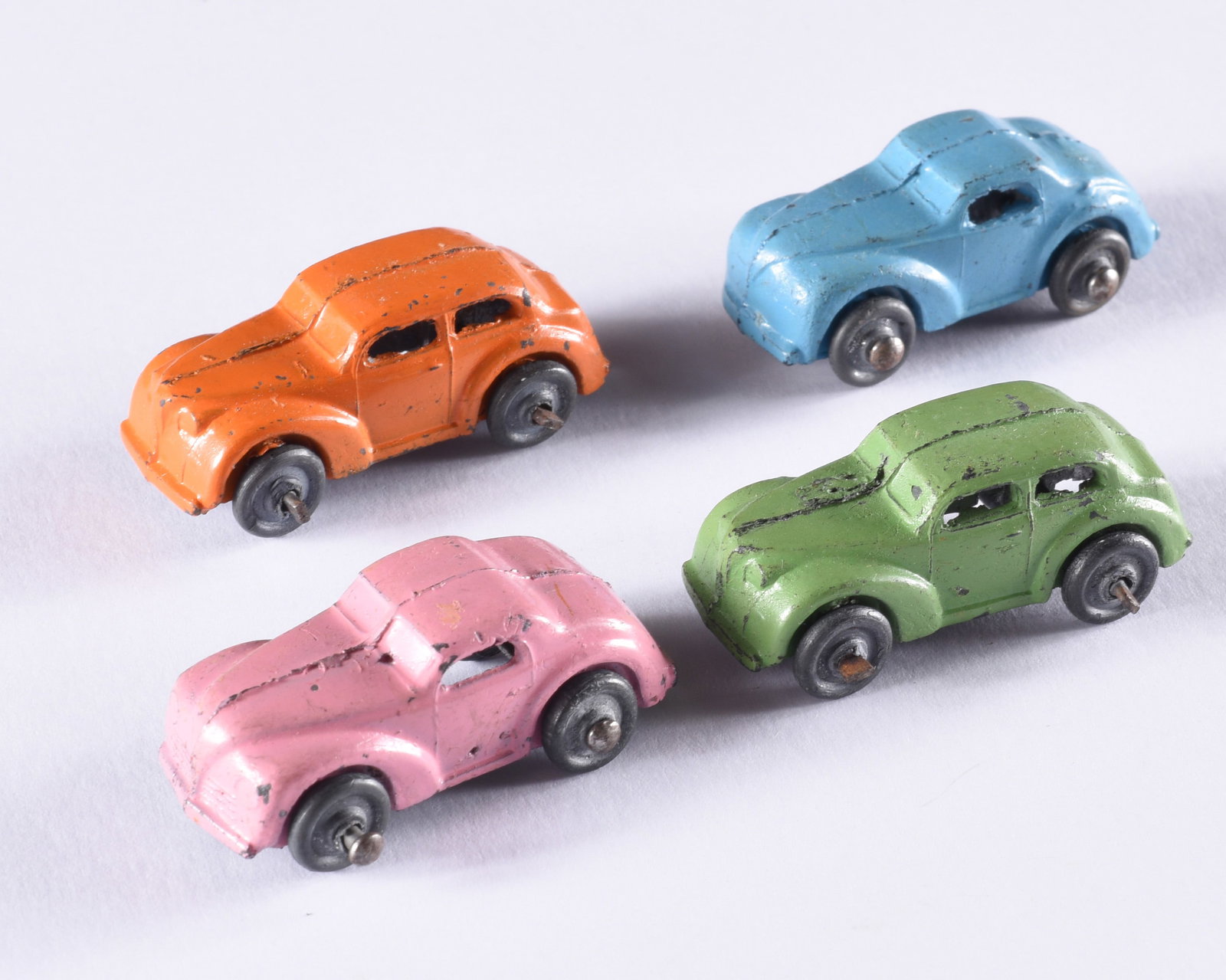 Collection of Vintage Metal Cars: all items are from an attic trunk. The second trunk taken out of an attic and displayed for auction. All items are small 1" to 3". We can ship items in a 6" box and fit as many as we can for aroun $10