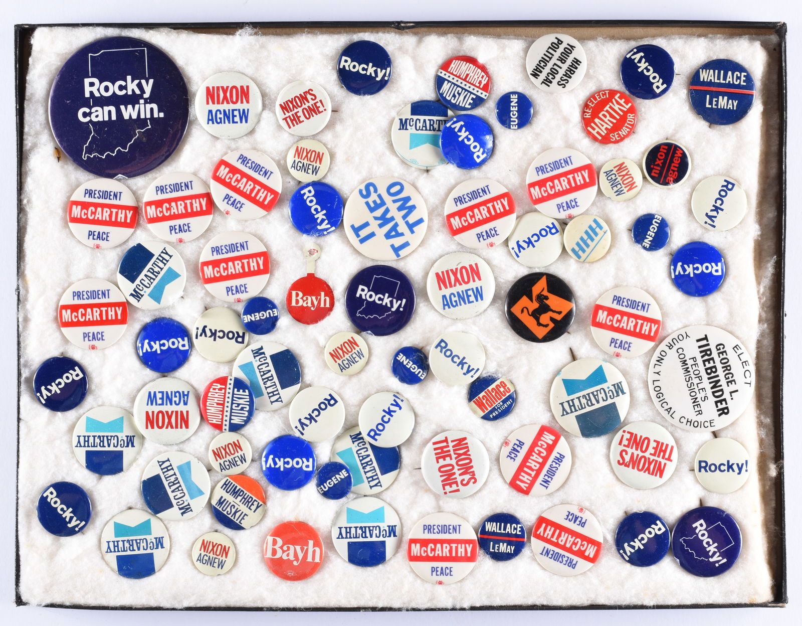 Political Button Collection Nixon Rocky and others (1 of 3)