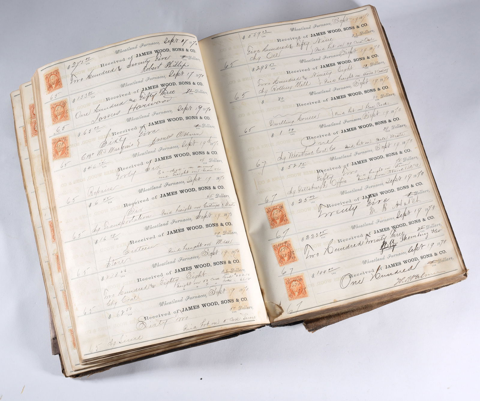 Wheatland Furnaces Check Book ca. 1870 (1 of 8)