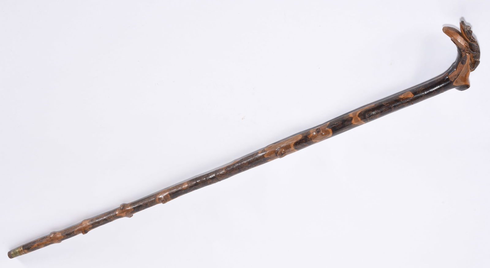Folk Art Cane Alligator Handle (1 of 3)
