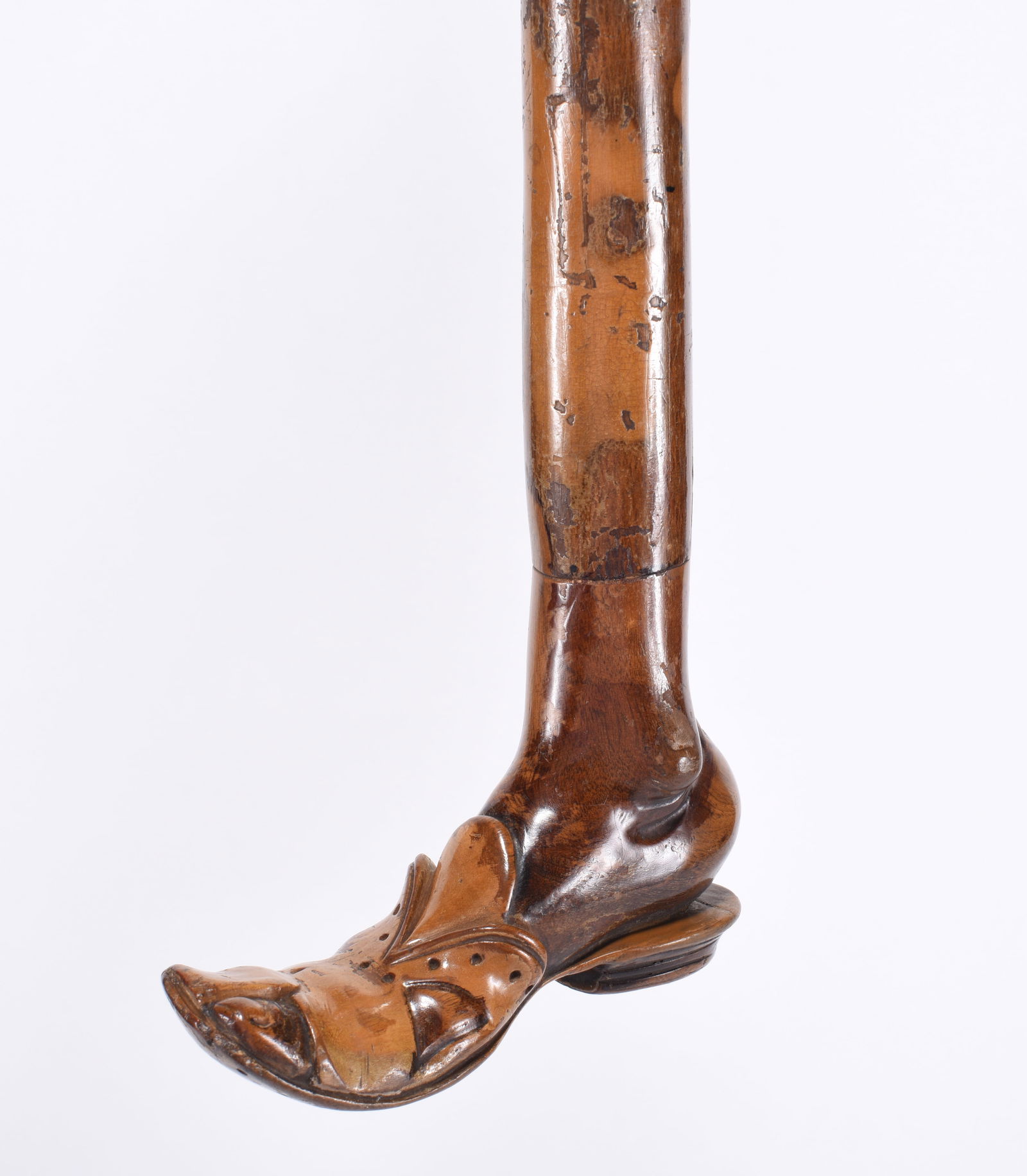 Folk Art Carved Shoe Cane (1 of 4)