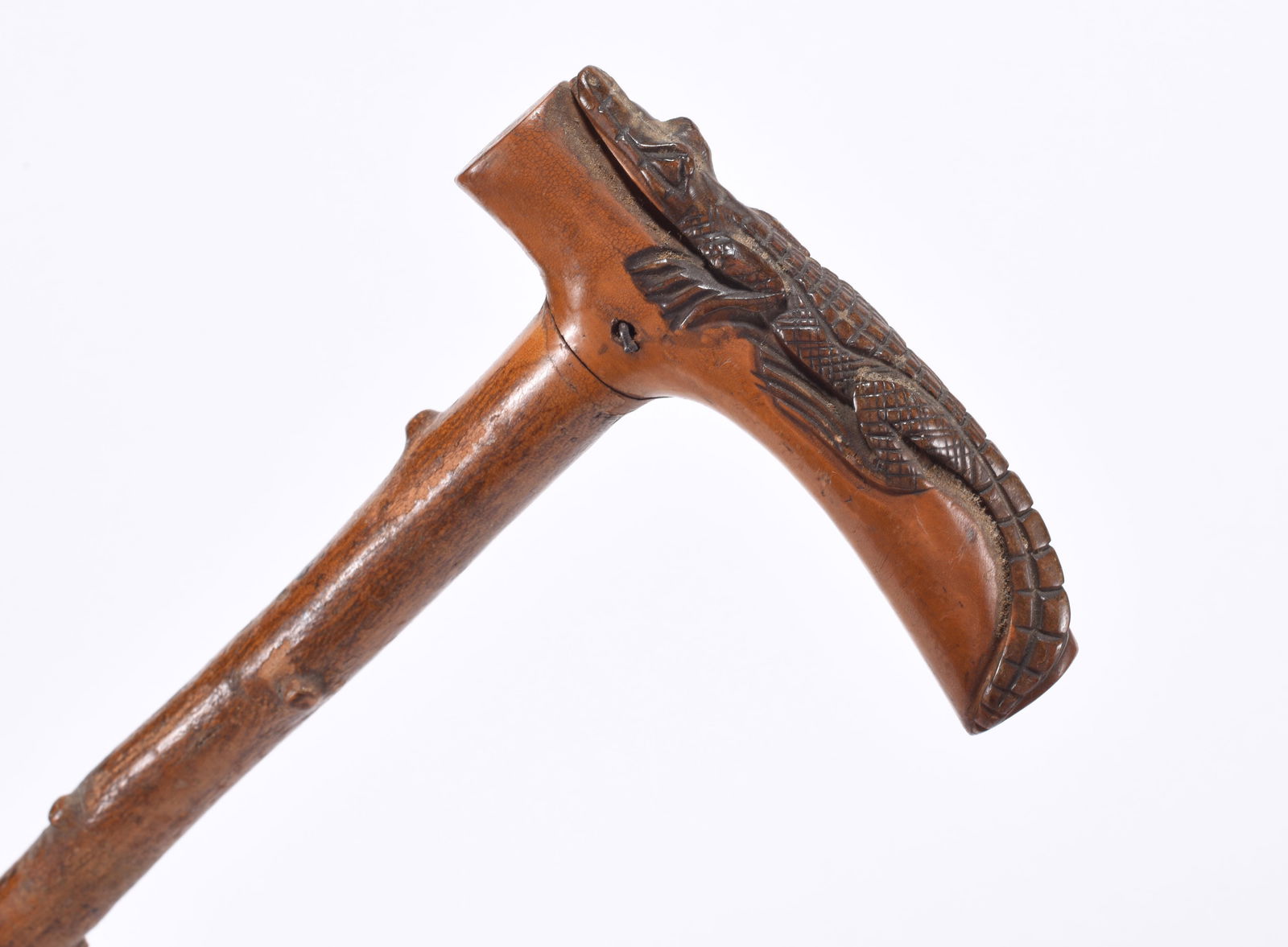 Folk Art Carved Alligator Cane (1 of 3)