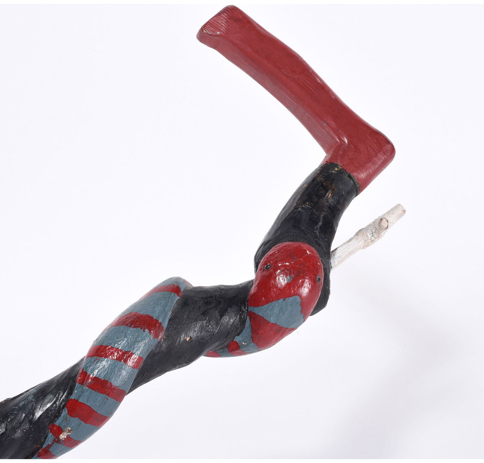 Folk Art Carved and Painted Cane (1 of 8)