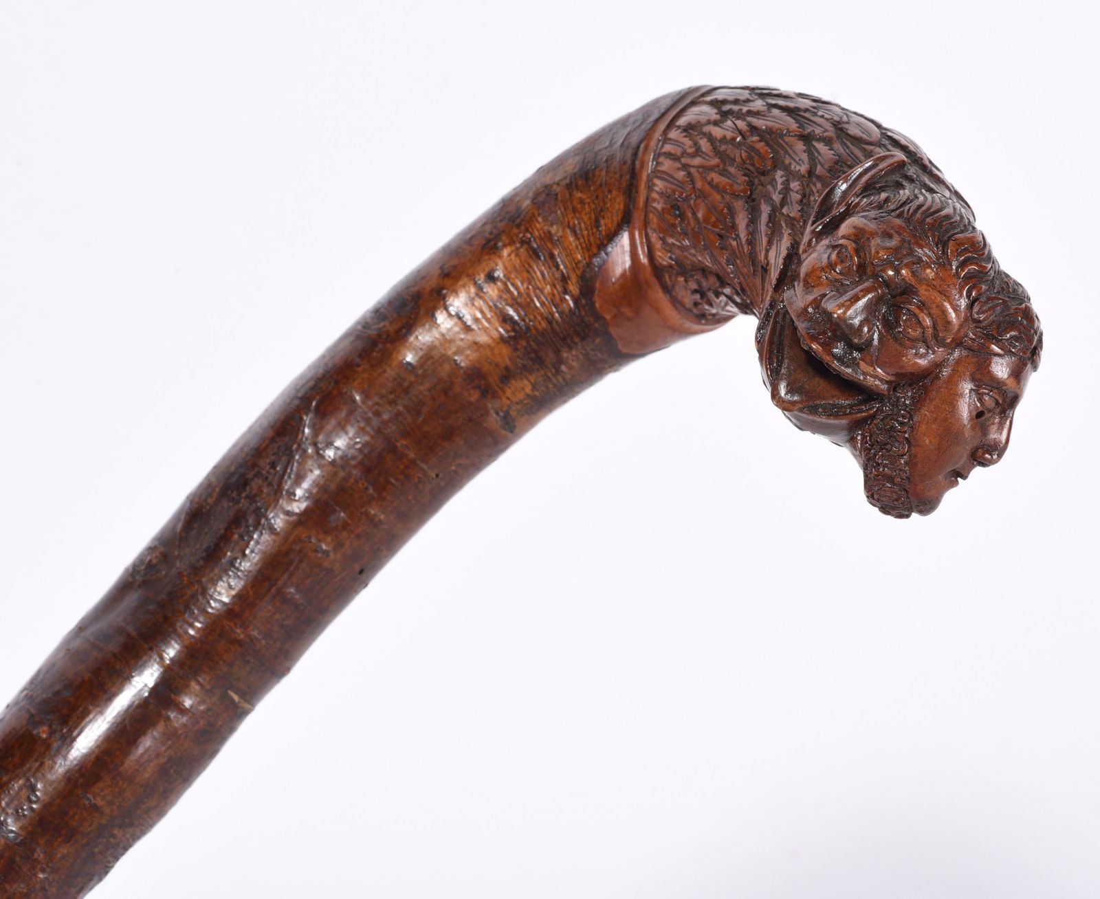 Folk Art Carved Cane: Jekyll and Hyde (1 of 3)