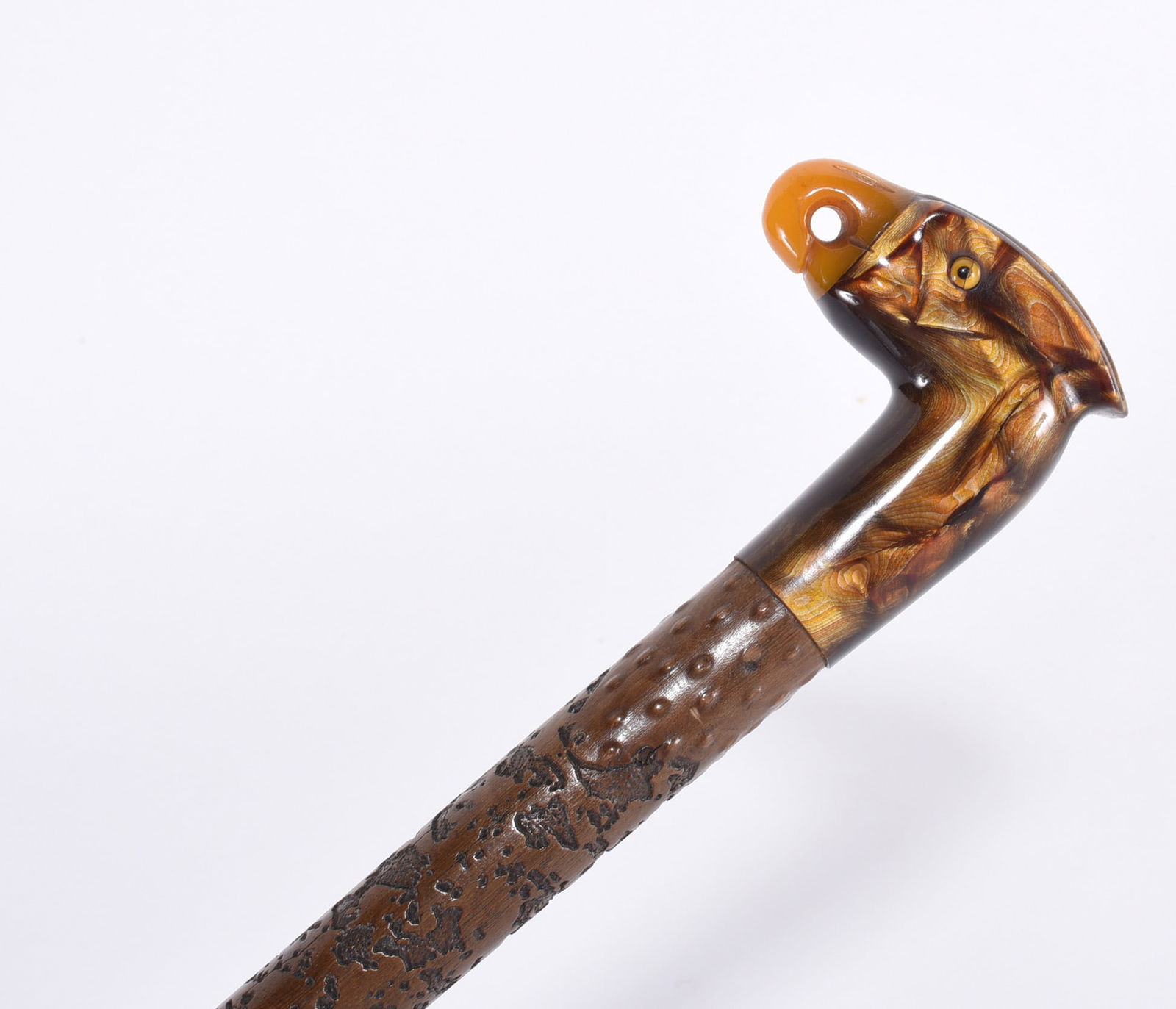 Folk Art Carved Cane Bakelite Eagle Head (1 of 3)