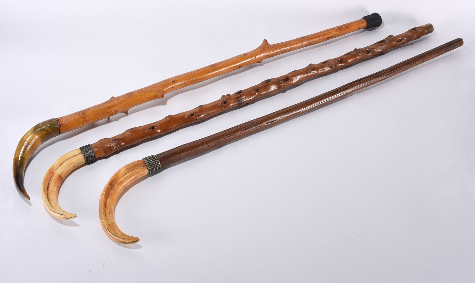 Three Early 20th Century Horn Walking Sticks (1 of 3)