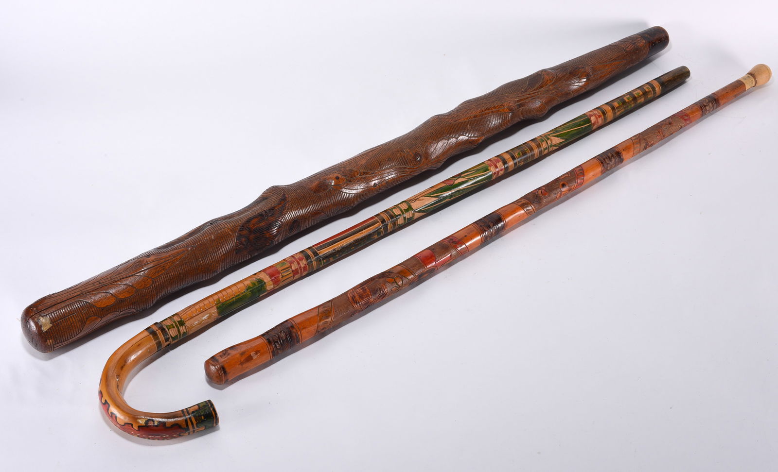 Group of 3 Mexican Folk Art Cane (1 of 9)