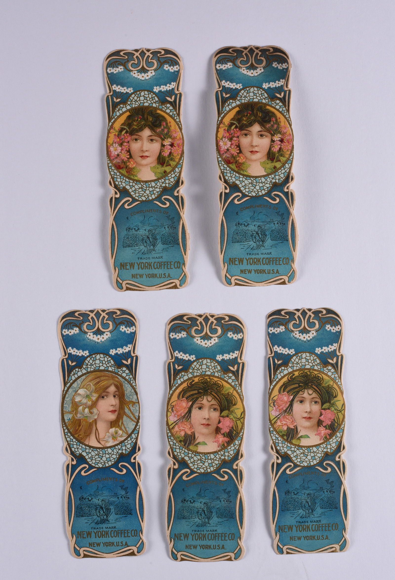 ca. 1900 New York Coffee Co. Trade Cards (1 of 2)