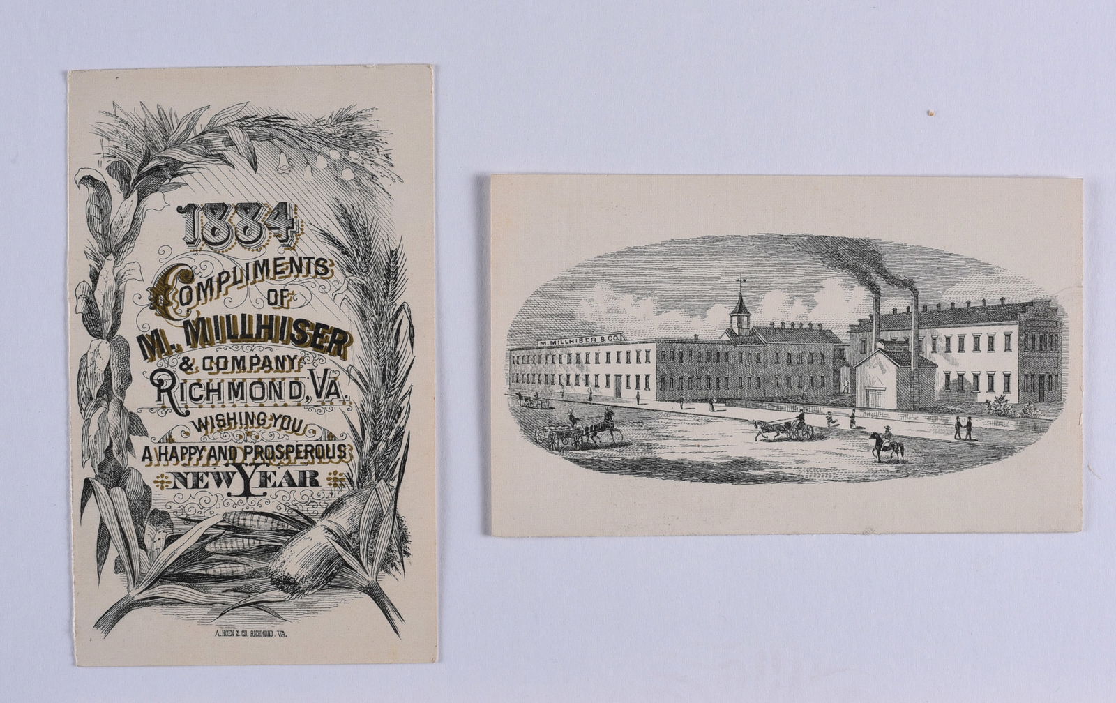 1884 Richmond VA Advertising cards: these items are all fresh from an attic clean out. This is some very early Ephemera and paper. Please look close at all items we may have missed a good one and put it in a group! All items can be ship