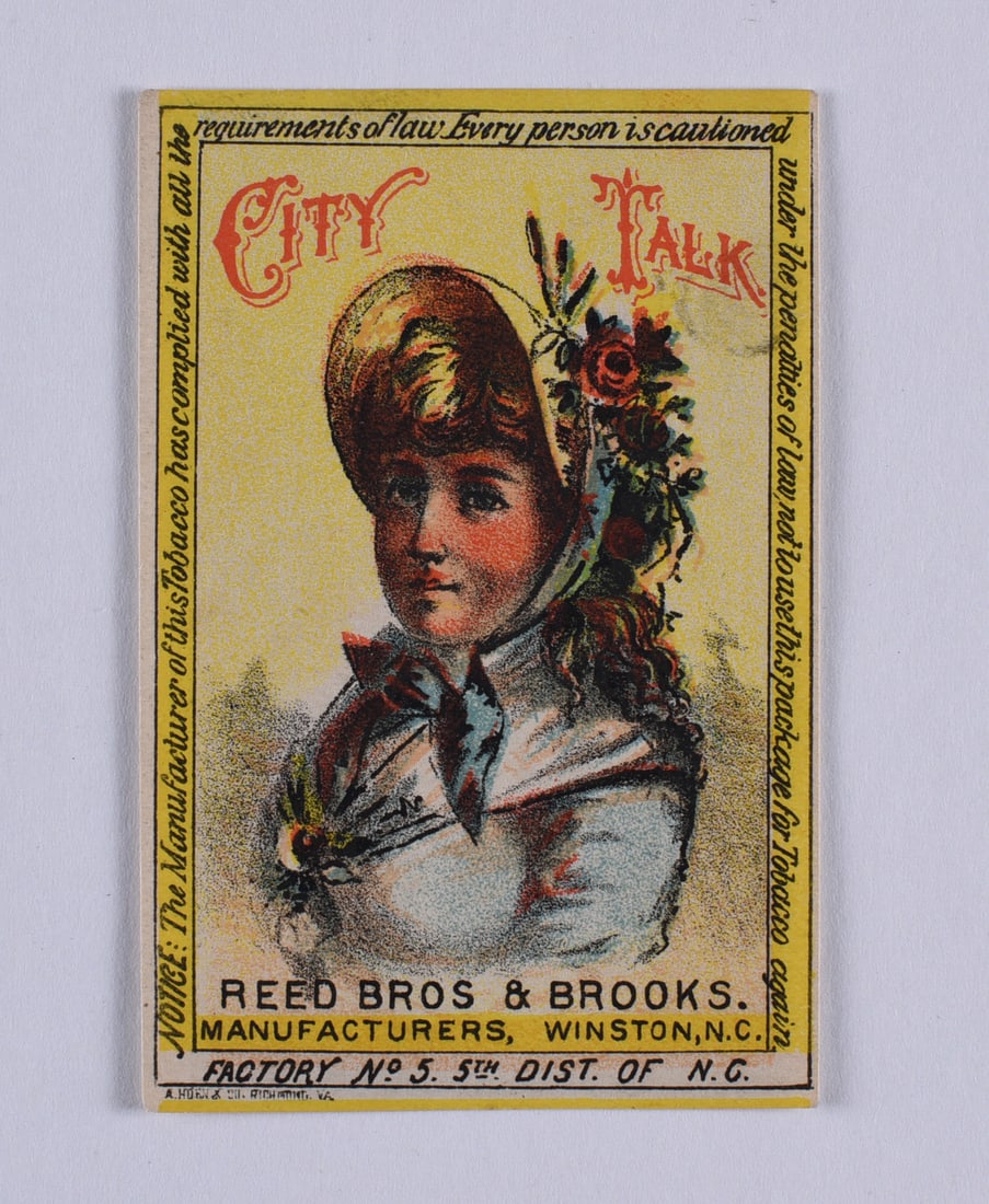 ca. 1890 Winston Salem NC Reed Bros and Brooks Trade Card (1 of 2)