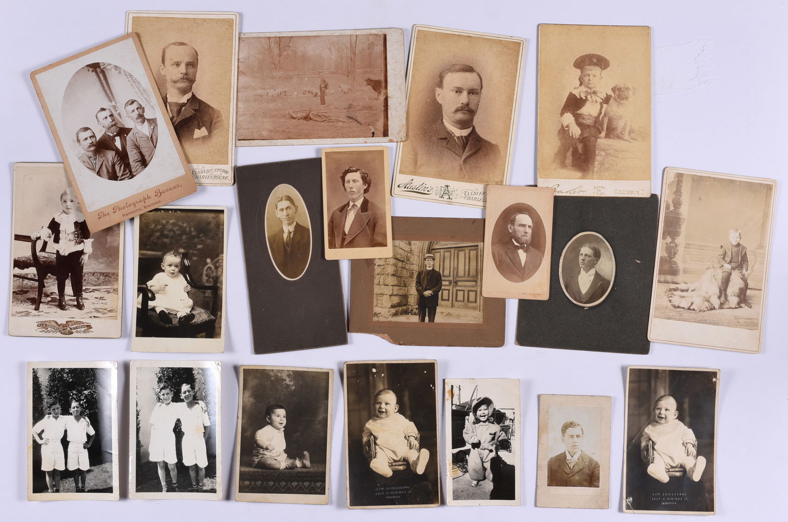 Early 20th Century Photographs: these items are all fresh from an attic clean out. This is some very early Ephemera and paper. Please look close at all items we may have missed a good one and put it in a group! All items can be ship