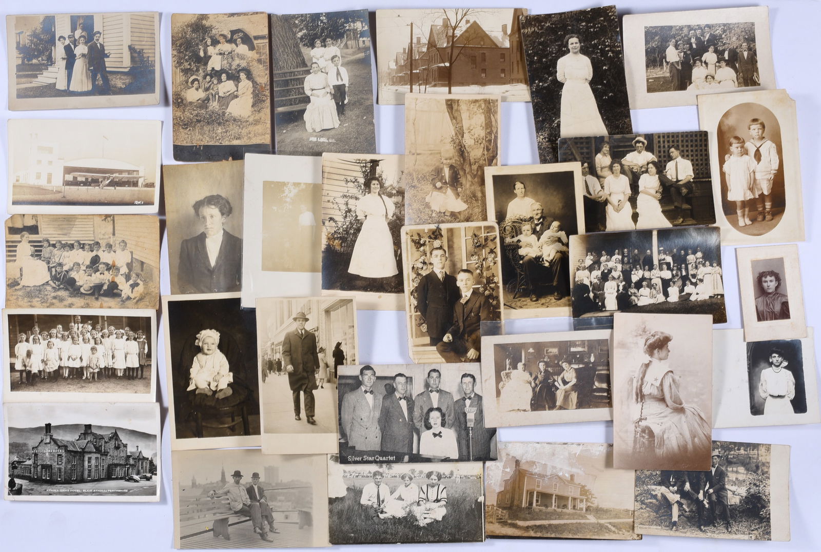 Early 20th Century Photographs: these items are all fresh from an attic clean out. This is some very early Ephemera and paper. Please look close at all items we may have missed a good one and put it in a group! All items can be ship