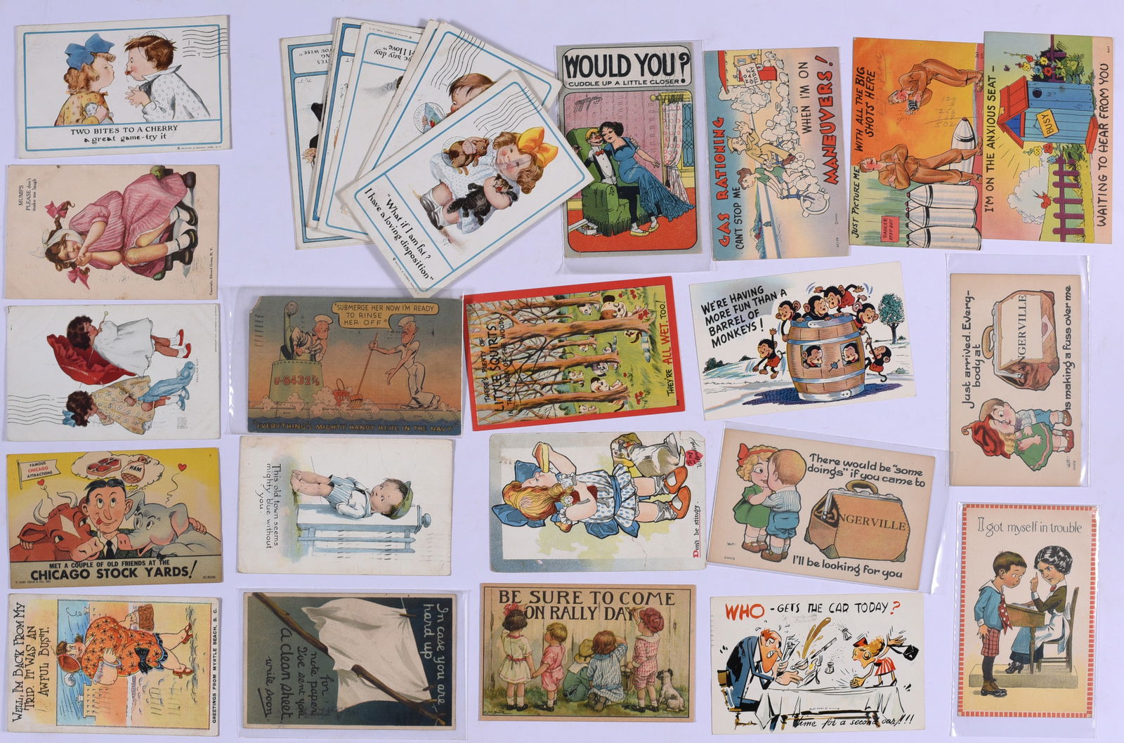 Vintage Post Card Collection: these items are all fresh from an attic clean out. This is some very early Ephemera and paper. Please look close at all items we may have missed a good one and put it in a group! All items can be ship
