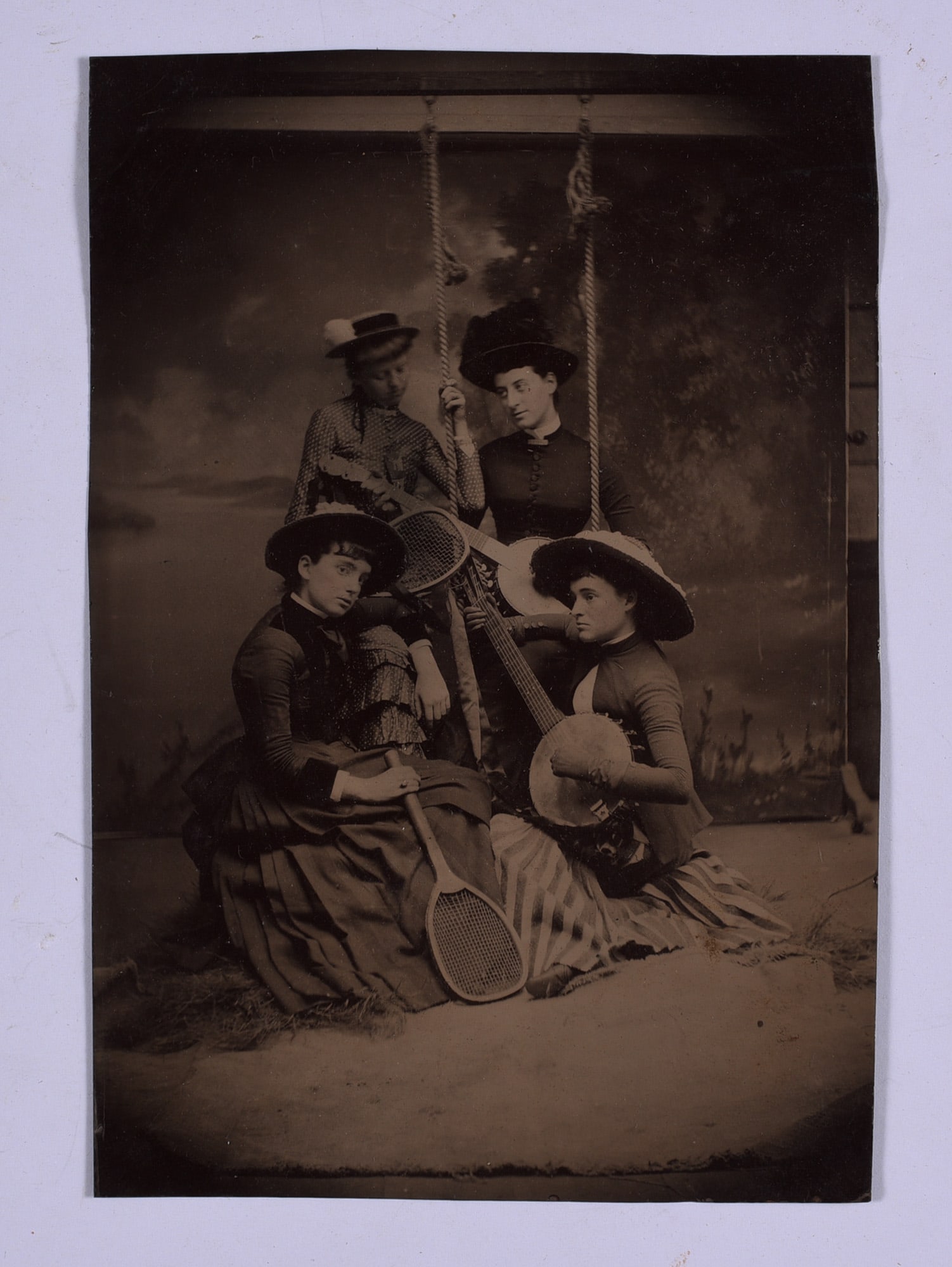 Tin Type of Women Banjo Player (1 of 2)