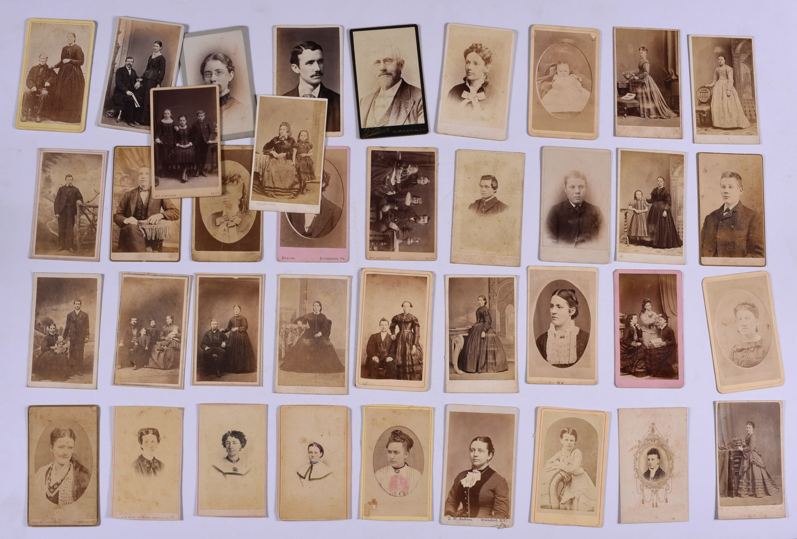 Collection of 19th Century Photographs Cabinet Cards: these items are all fresh from an attic clean out. This is some very early Ephemera and paper. Please look close at all items we may have missed a good one and put it in a group! All items can be ship
