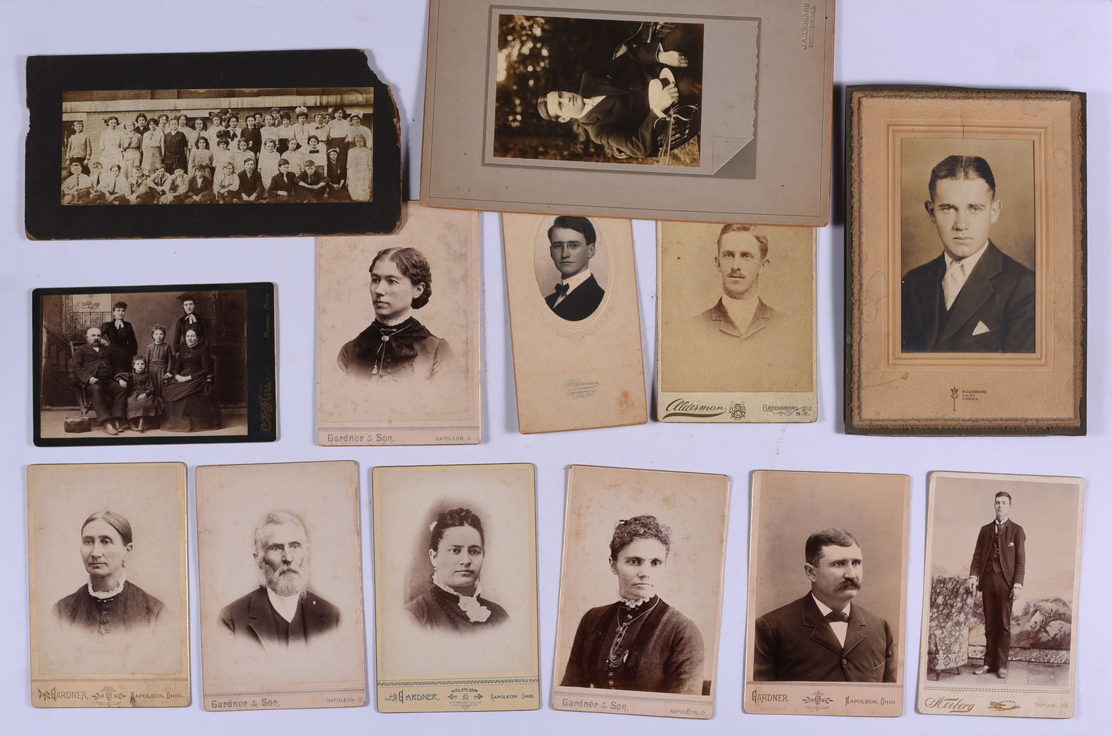 Collection of 19th Century Photographs Cabinet Cards: these items are all fresh from an attic clean out. This is some very early Ephemera and paper. Please look close at all items we may have missed a good one and put it in a group! All items can be ship