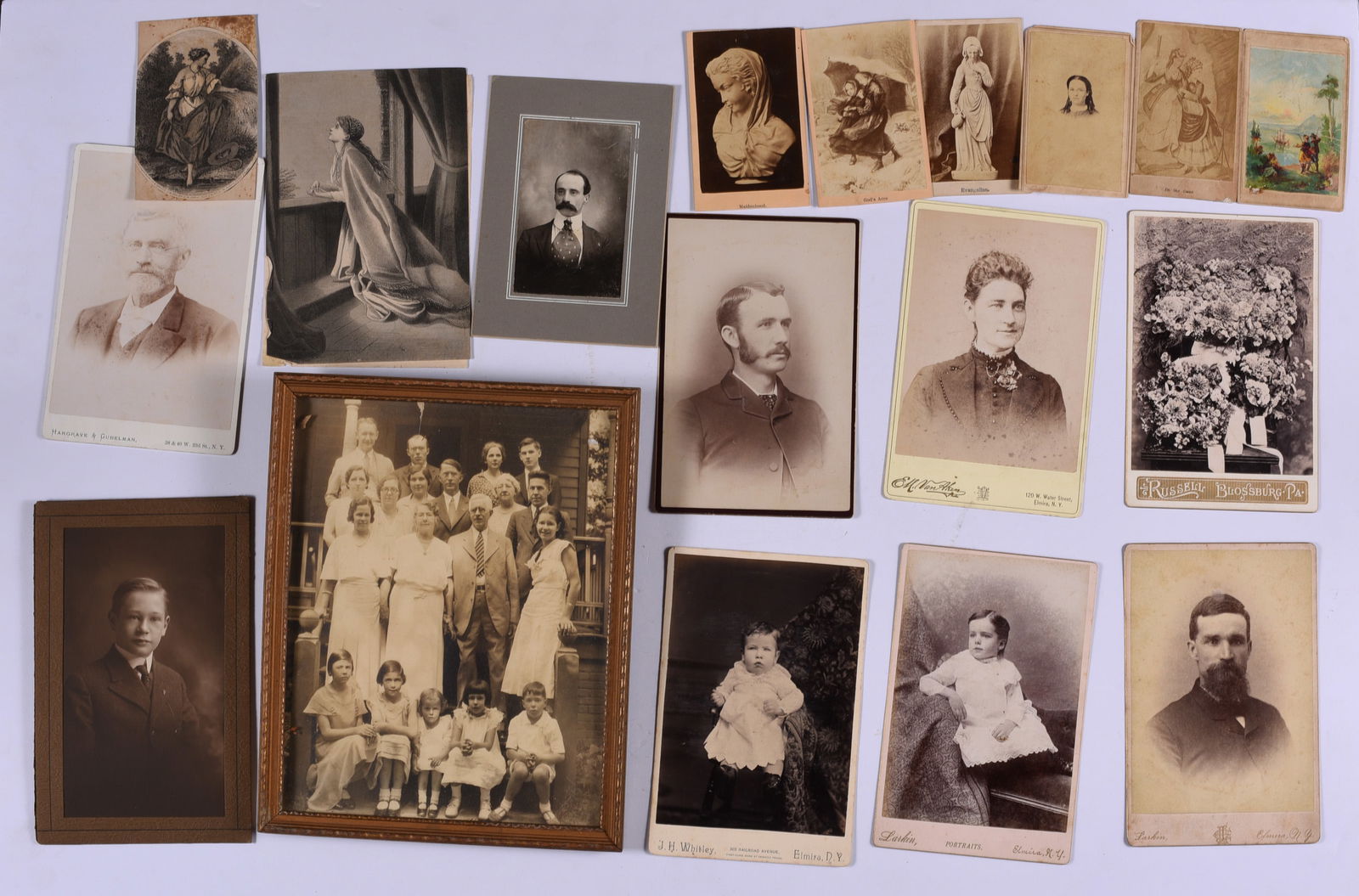 Collection of 19th Century Photographs Cabinet Cards: these items are all fresh from an attic clean out. This is some very early Ephemera and paper. Please look close at all items we may have missed a good one and put it in a group! All items can be ship