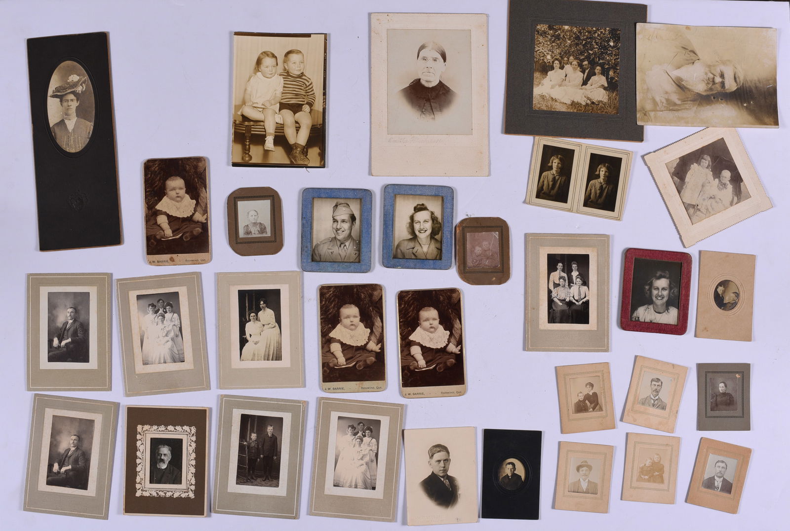 Collection of 19th Century Photographs Cabinet Cards: these items are all fresh from an attic clean out. This is some very early Ephemera and paper. Please look close at all items we may have missed a good one and put it in a group! All items can be ship