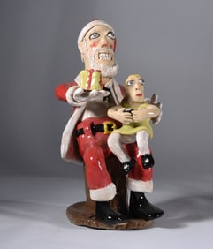Stacy Lambert Pottery Figural Santa Clause