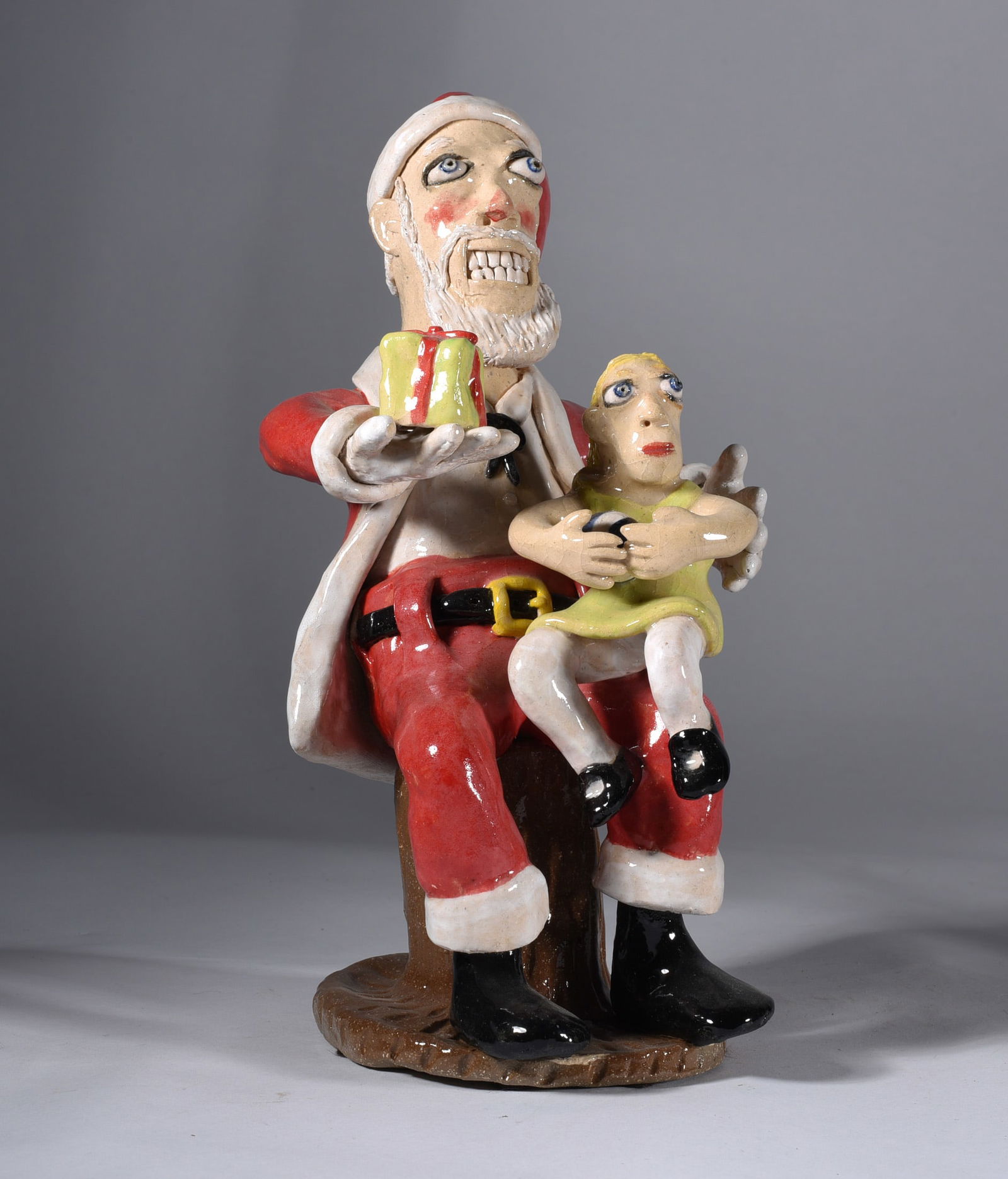 Stacy Lambert Pottery Figural Santa Clause (1 of 4)