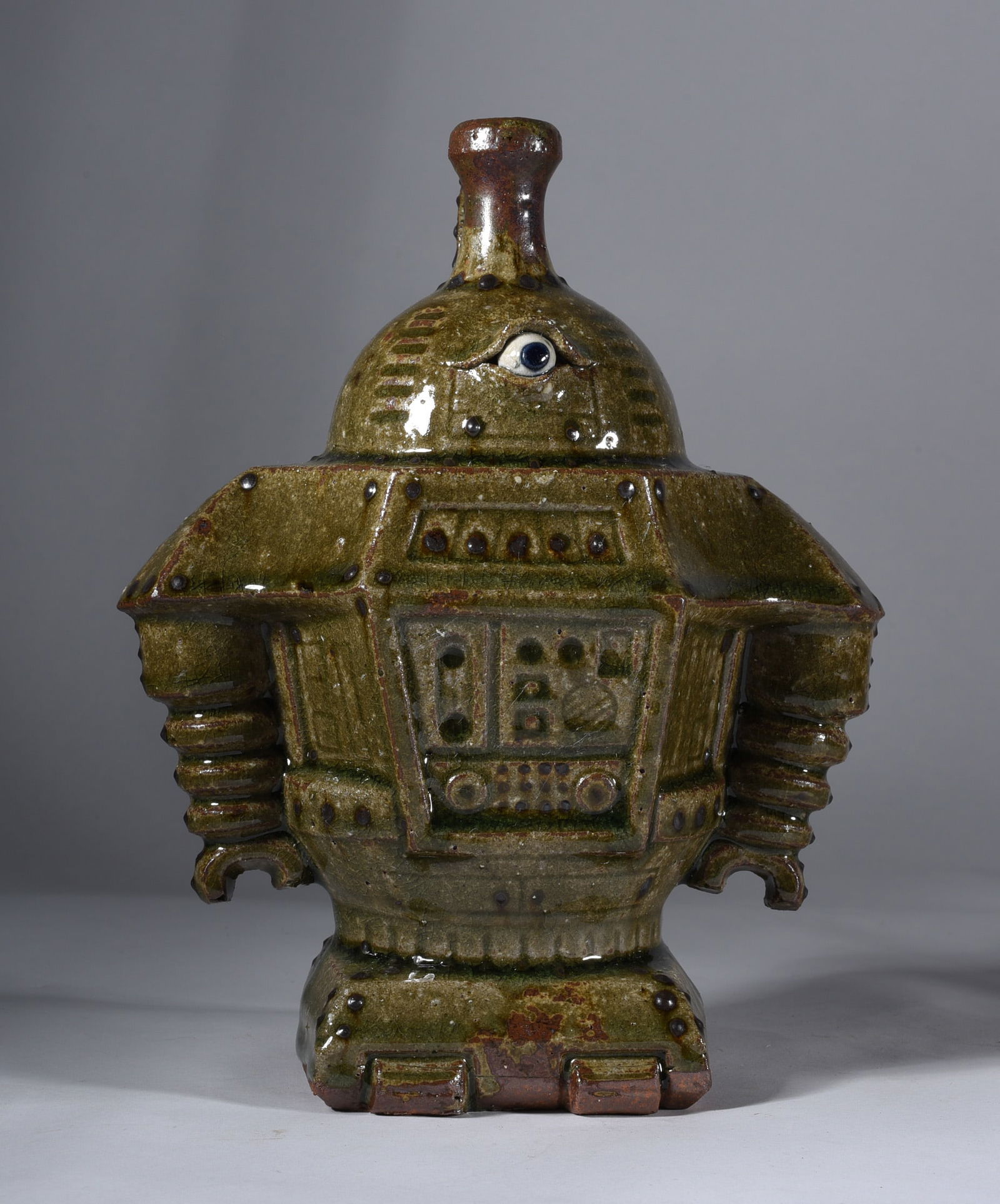 Mike Ball Robot Pottery Jug (1 of 5)