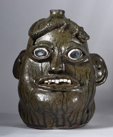 Matthew Hewell Pottery Face Jug