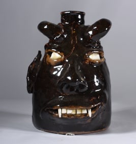 Signed North Carolina Face Jug