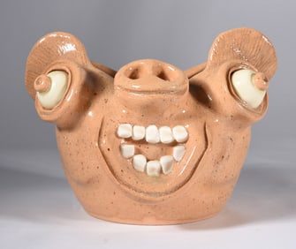 Ronald Jordan Pottery Face Jug Figural