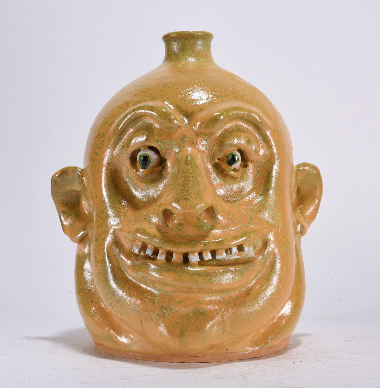 Marvin Bailey Face Jug: All the pottery in this auction is in excellent condition as fired. No chips or cracks. This auction is ran by the computer and will move fast. For best winning results leave your max bid and the comp