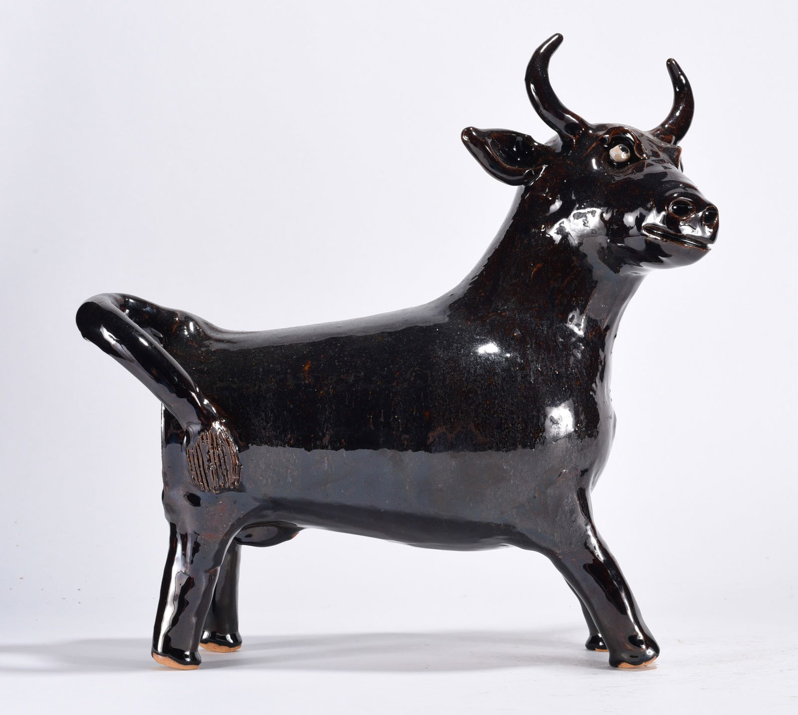 Marvin Bailey Folk Pottery Bull Figural (1 of 5)