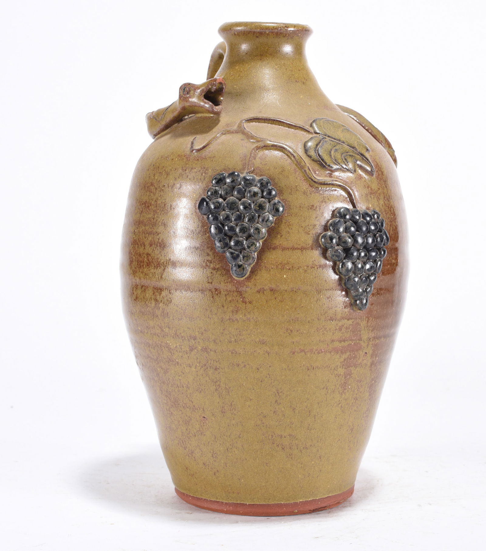 Snake Jug Saigned JTM: All the pottery in this auction is in excellent condition as fired. No chips or cracks. This auction is ran by the computer and will move fast. For best winning results leave your max bid and the comp