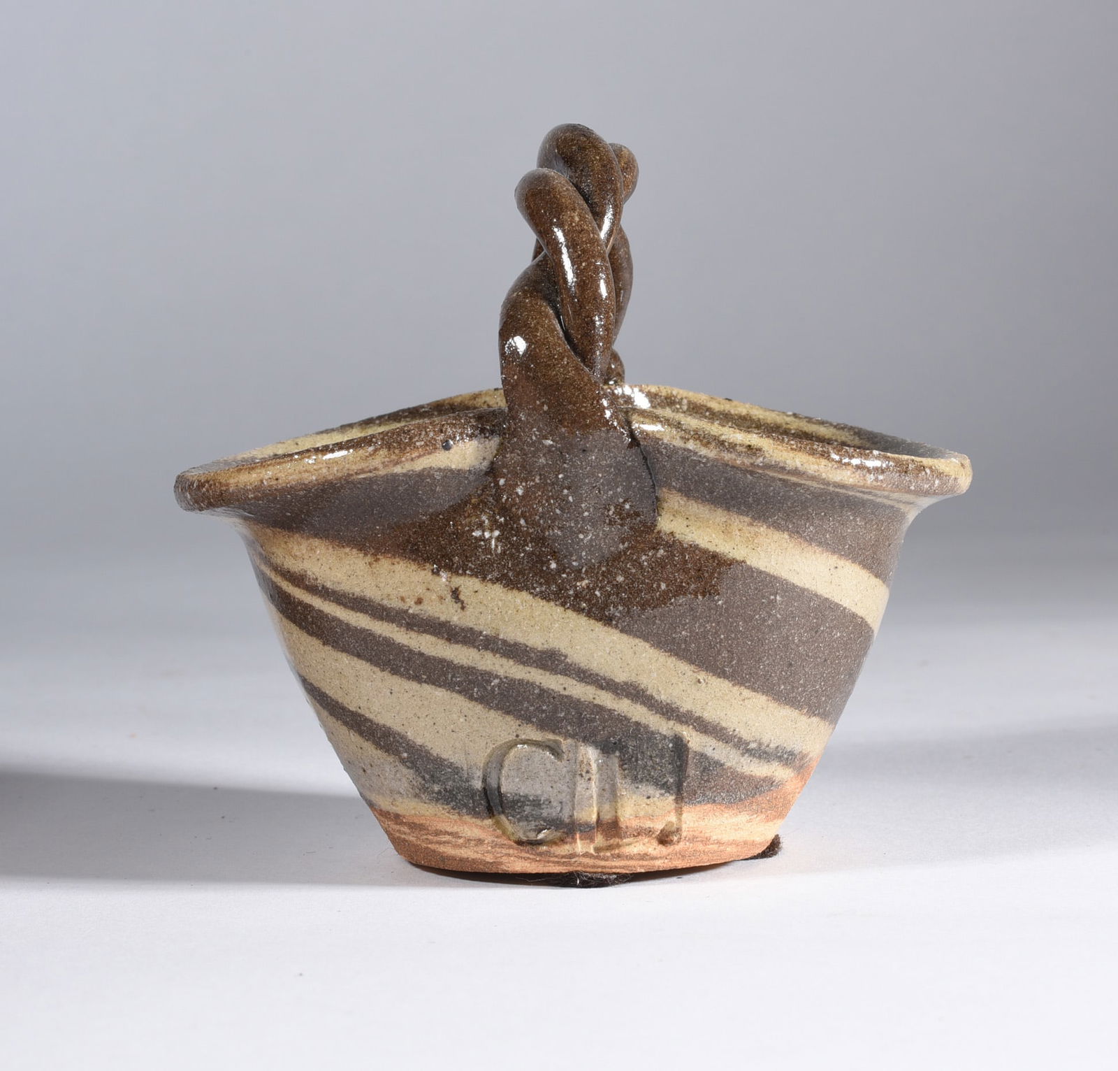 Charles Lisk Miniature Pottery Basket (1 of 3)