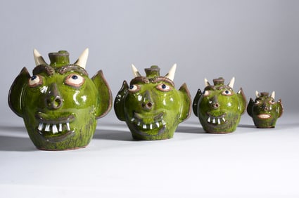 AV Smith Miniature Graduated Face Jug Set