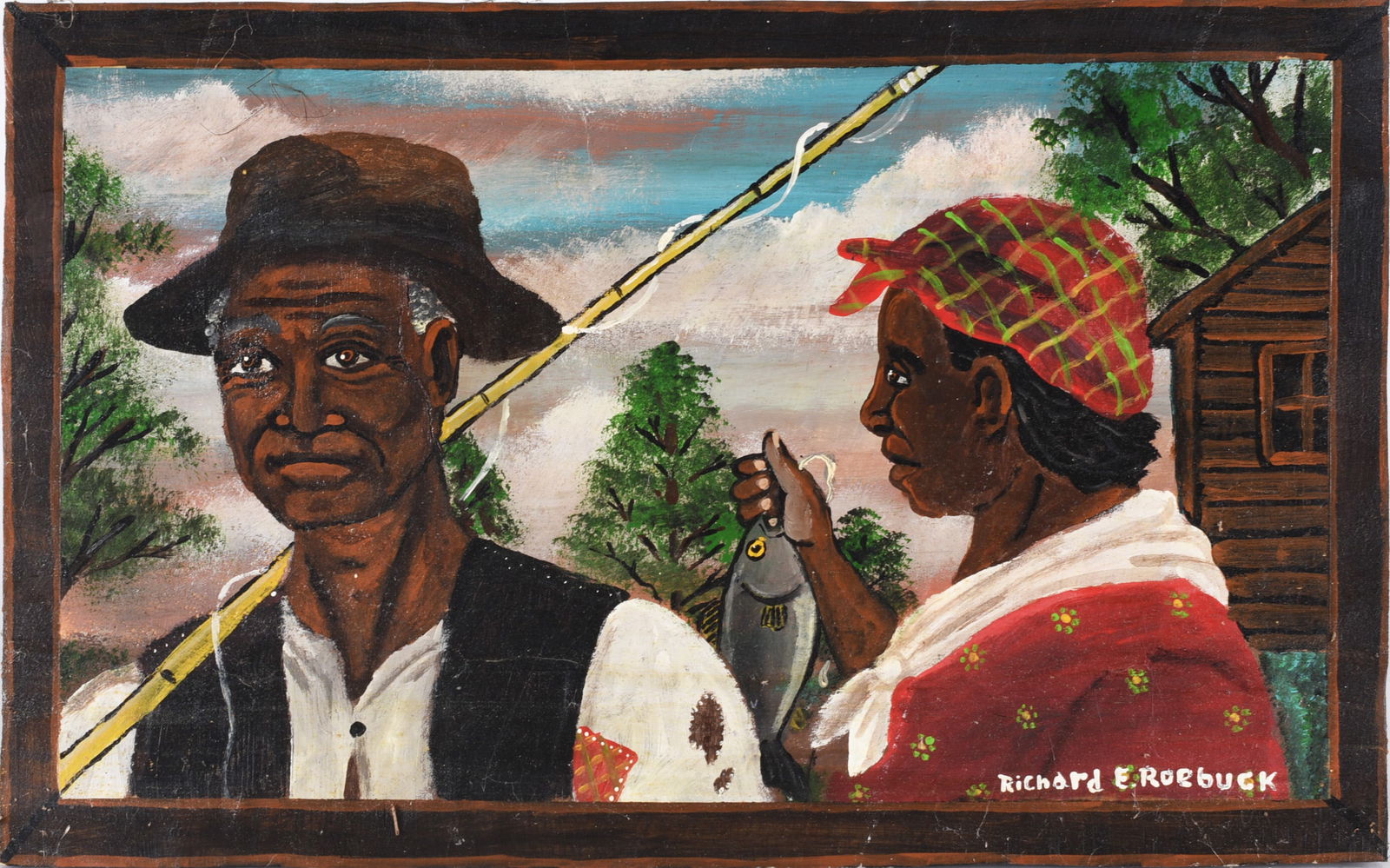 Richard Roebuck Folk Art Painting (1 of 2)